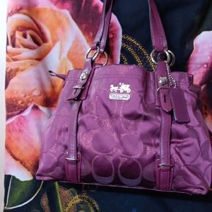 Coach Shoulder Bag in Vibrant Purple